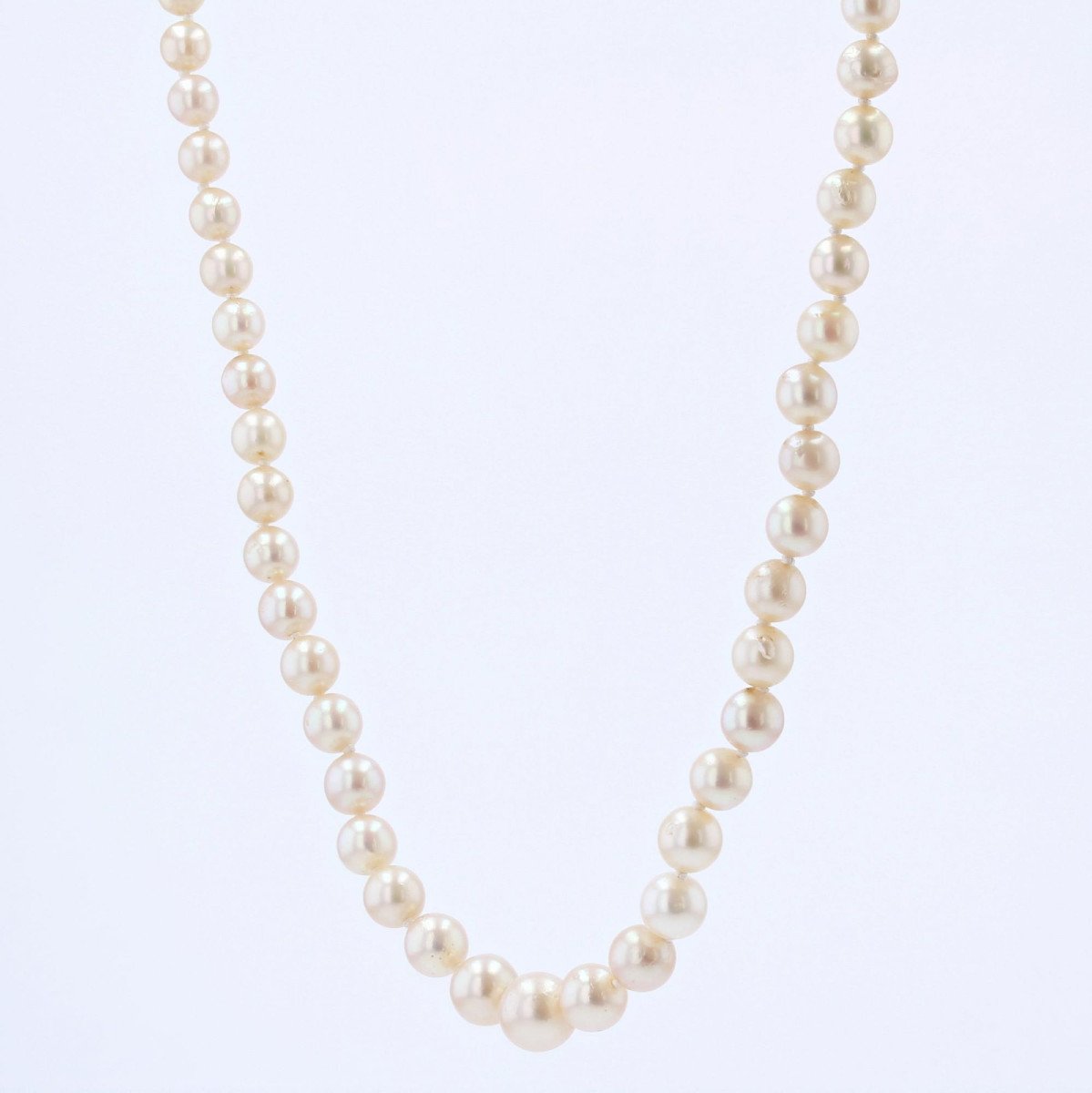 Cultured Pearl Necklace Yellow Gold Clasp-photo-1