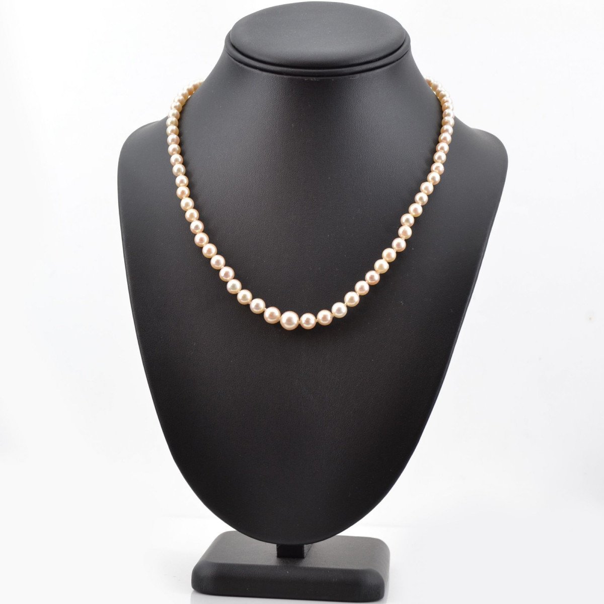 Cultured Pearl Necklace Yellow Gold Clasp-photo-5