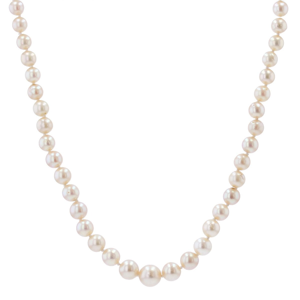 Cultured Pearl Necklace Yellow Gold Clasp