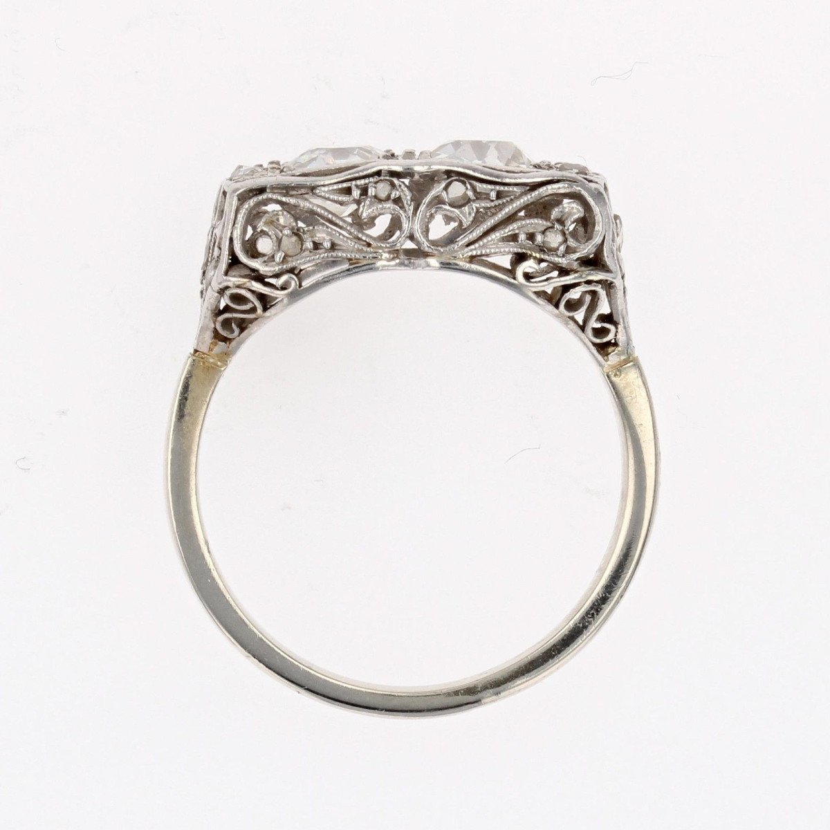 Art Deco Duo Diamond Ring-photo-6