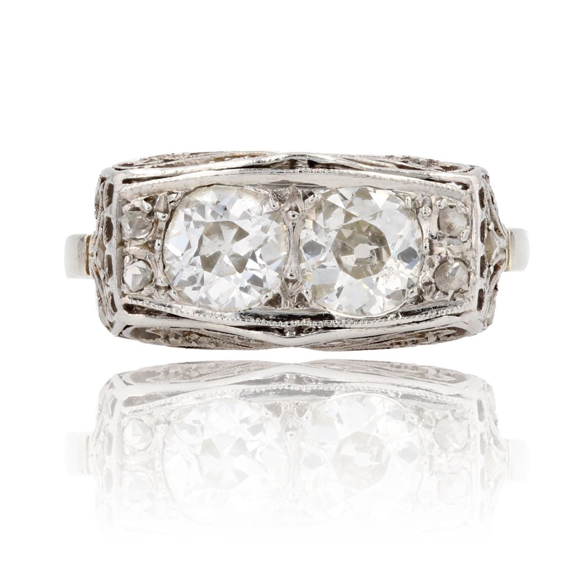 Art Deco Duo Diamond Ring