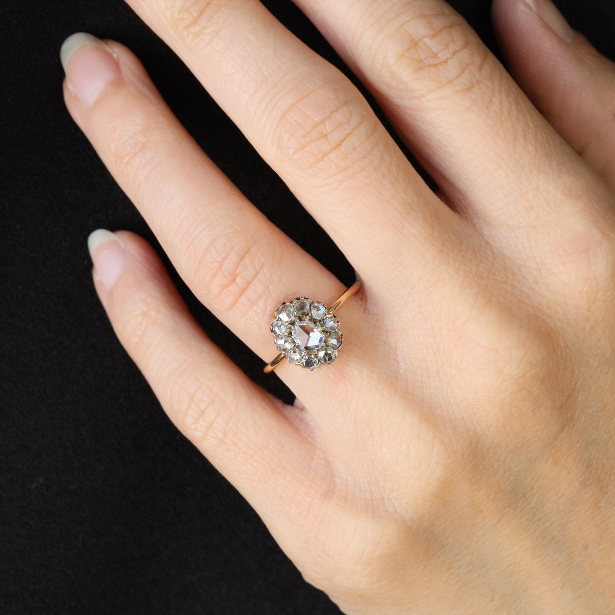 Bague Ancienne Diamants Pompadour-photo-2