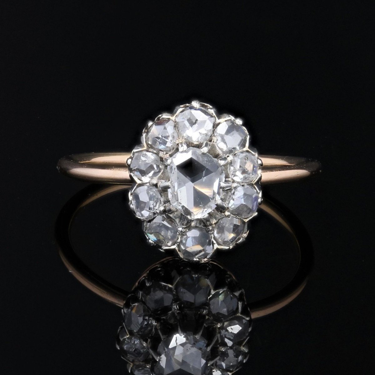 Bague Ancienne Diamants Pompadour-photo-4