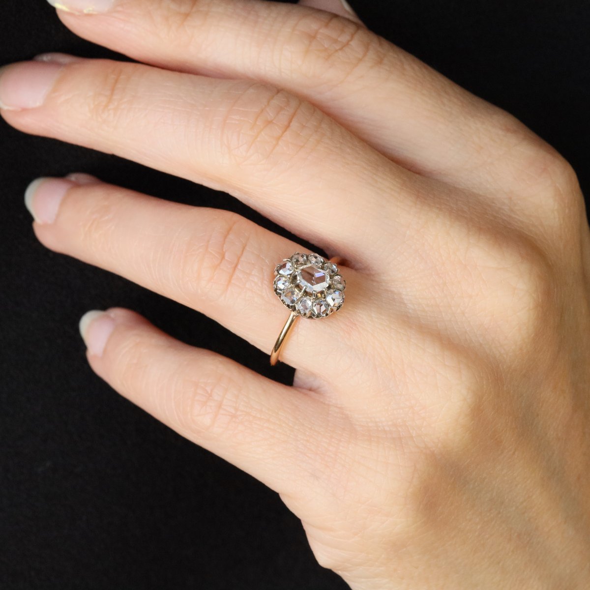 Bague Ancienne Diamants Pompadour-photo-2