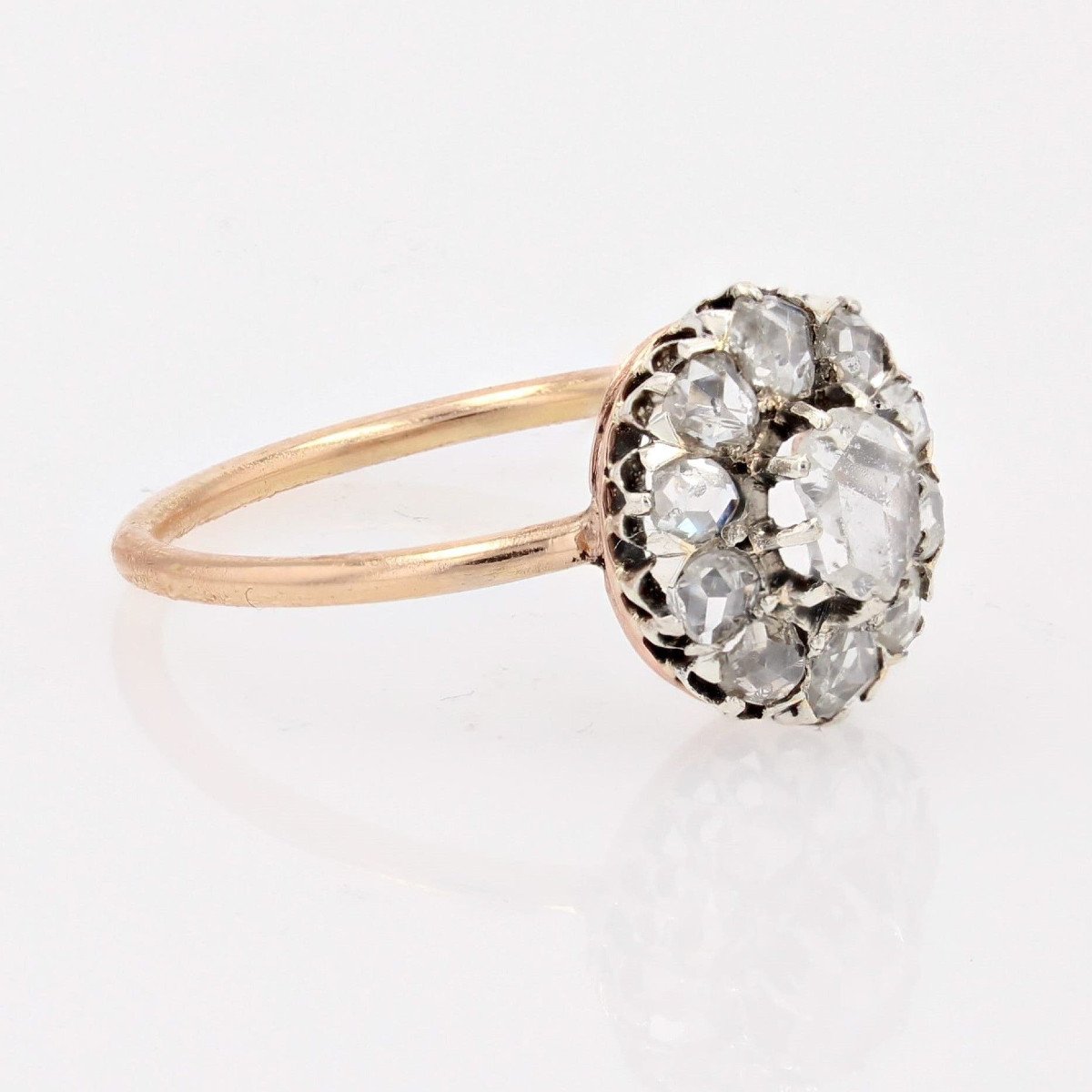 Bague Ancienne Diamants Pompadour-photo-7