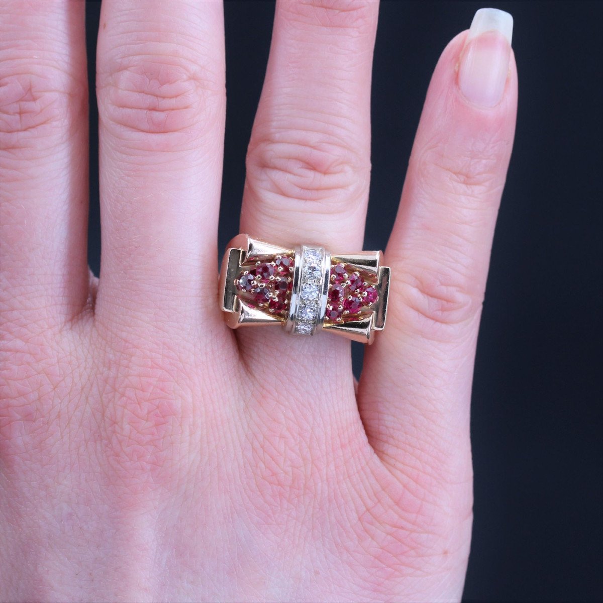 Diamond And Ruby Tank Ring-photo-1