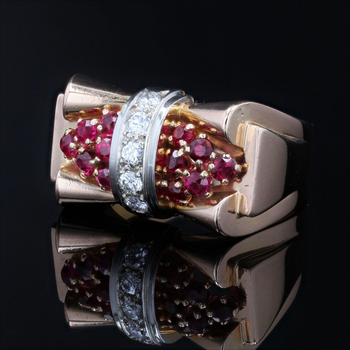 Diamond And Ruby Tank Ring-photo-2