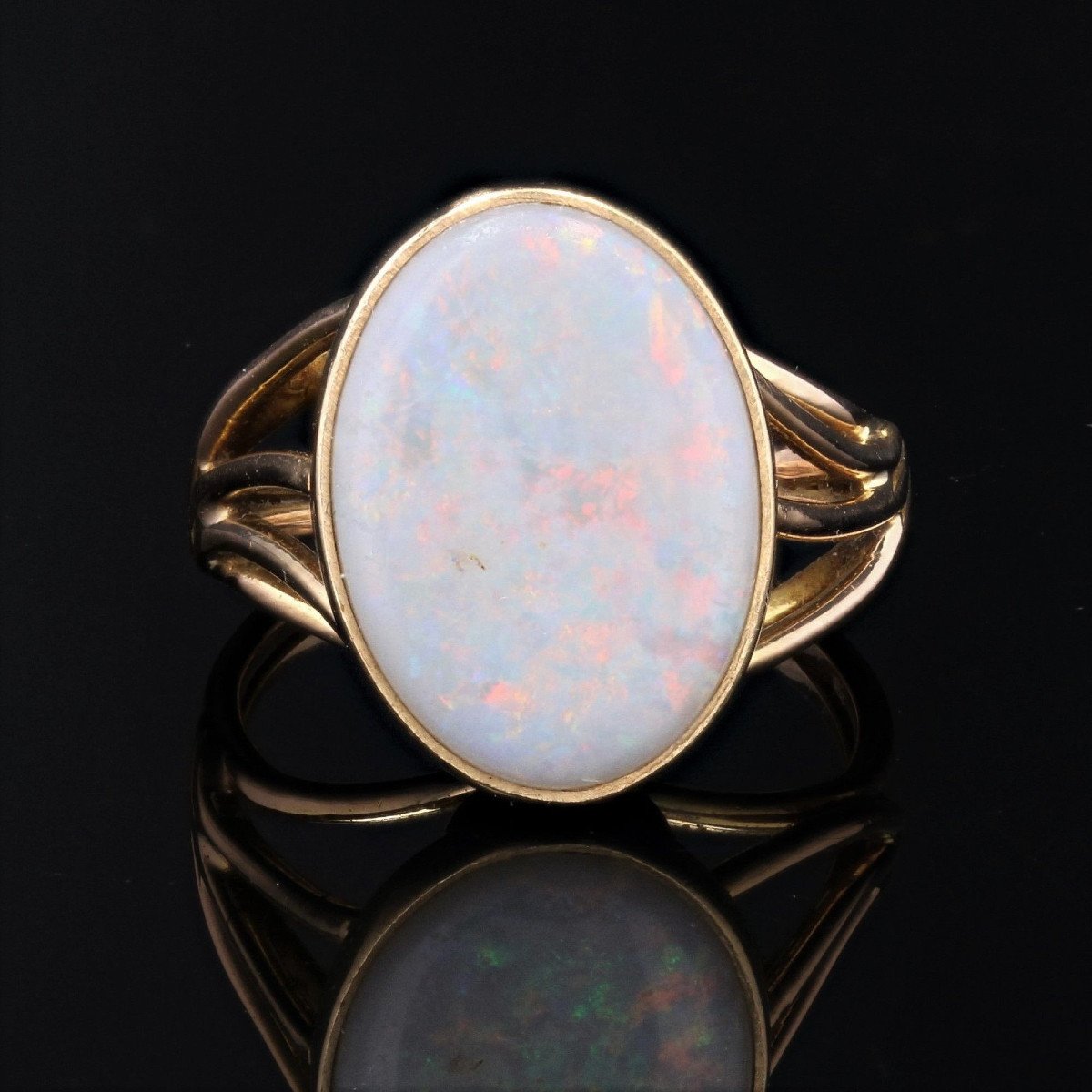 Bague Ancienne Opale Et Or-photo-1