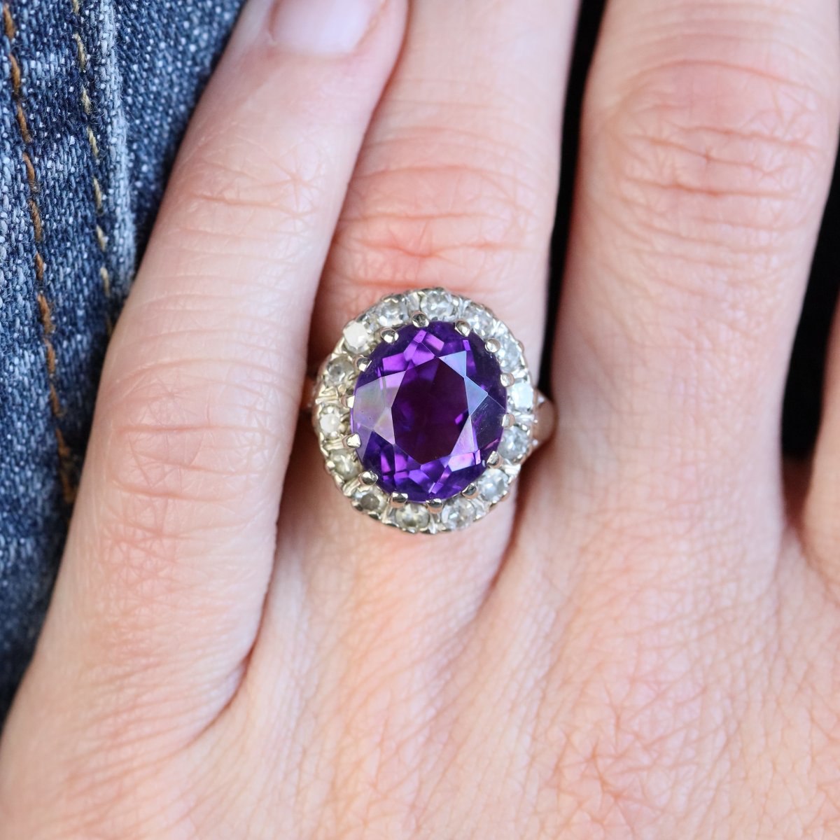 Bague Améthyste Diamants-photo-2
