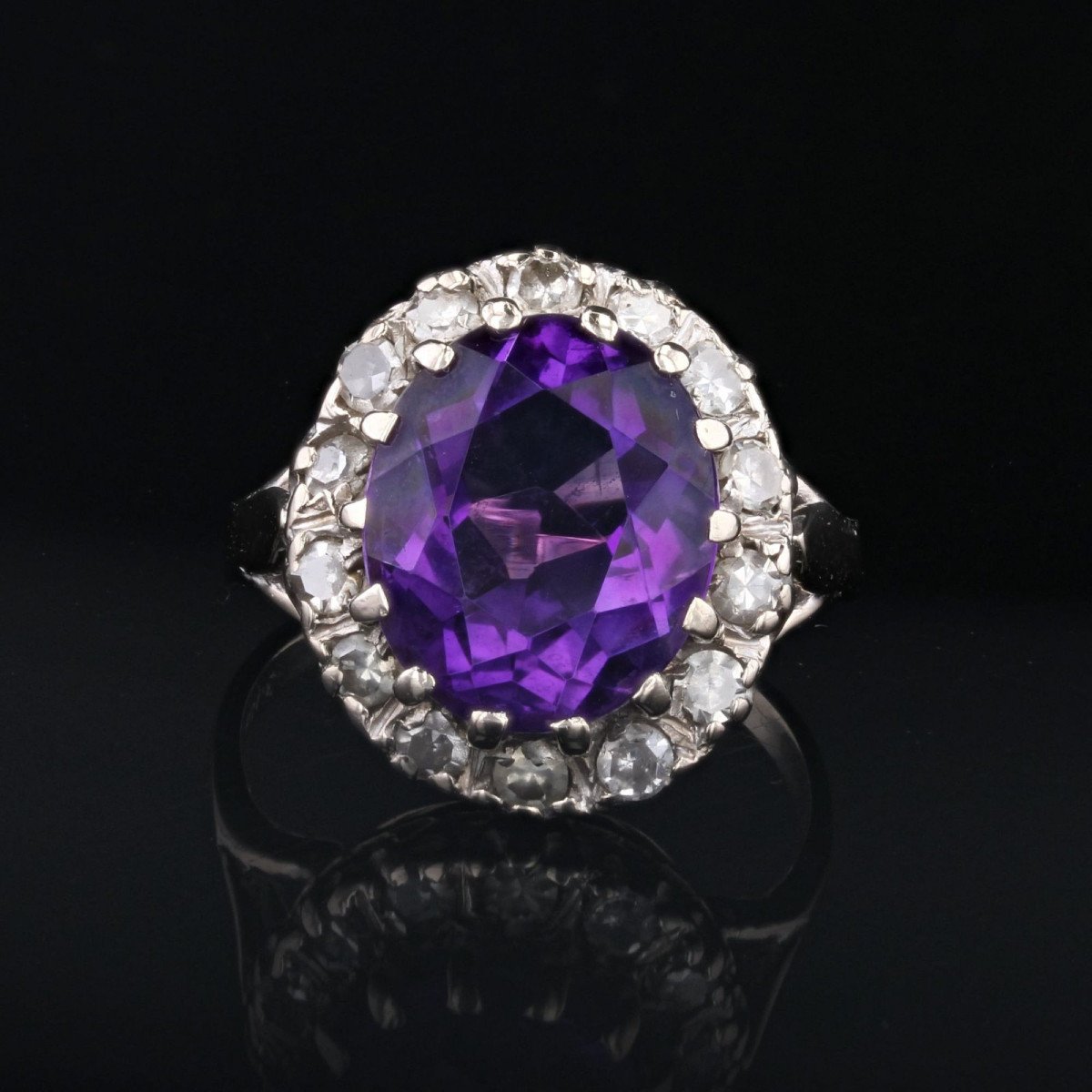 Amethyst Diamond Ring-photo-1