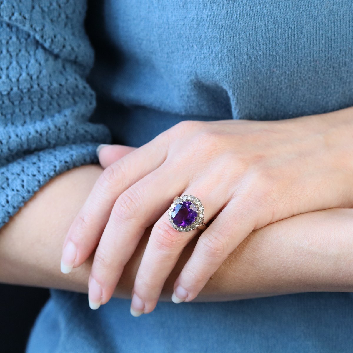 Bague Améthyste Diamants-photo-1