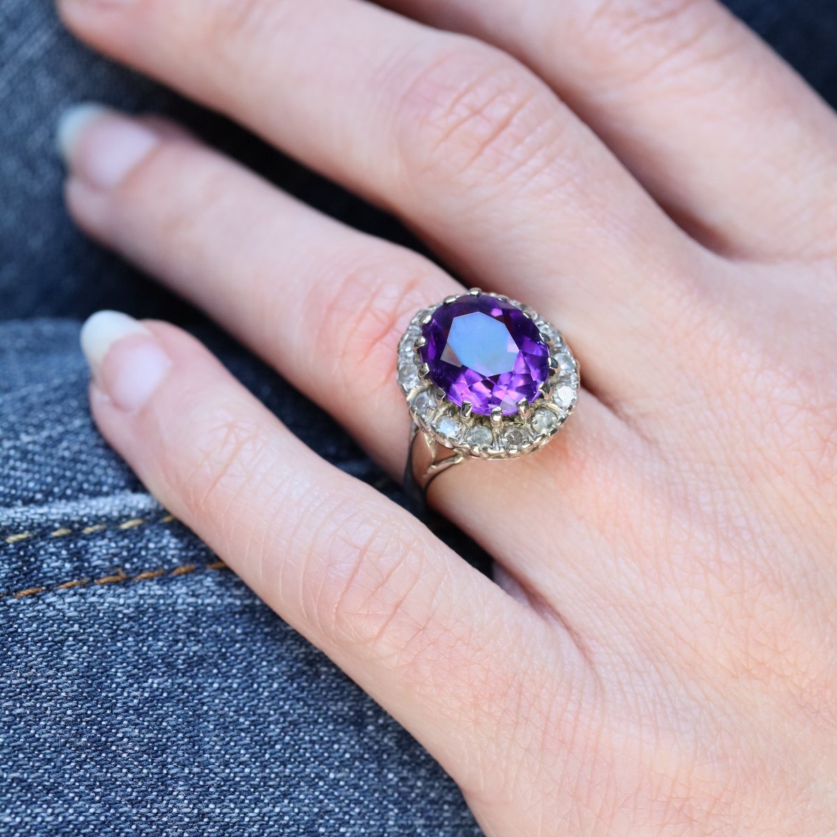 Bague Améthyste Diamants-photo-3