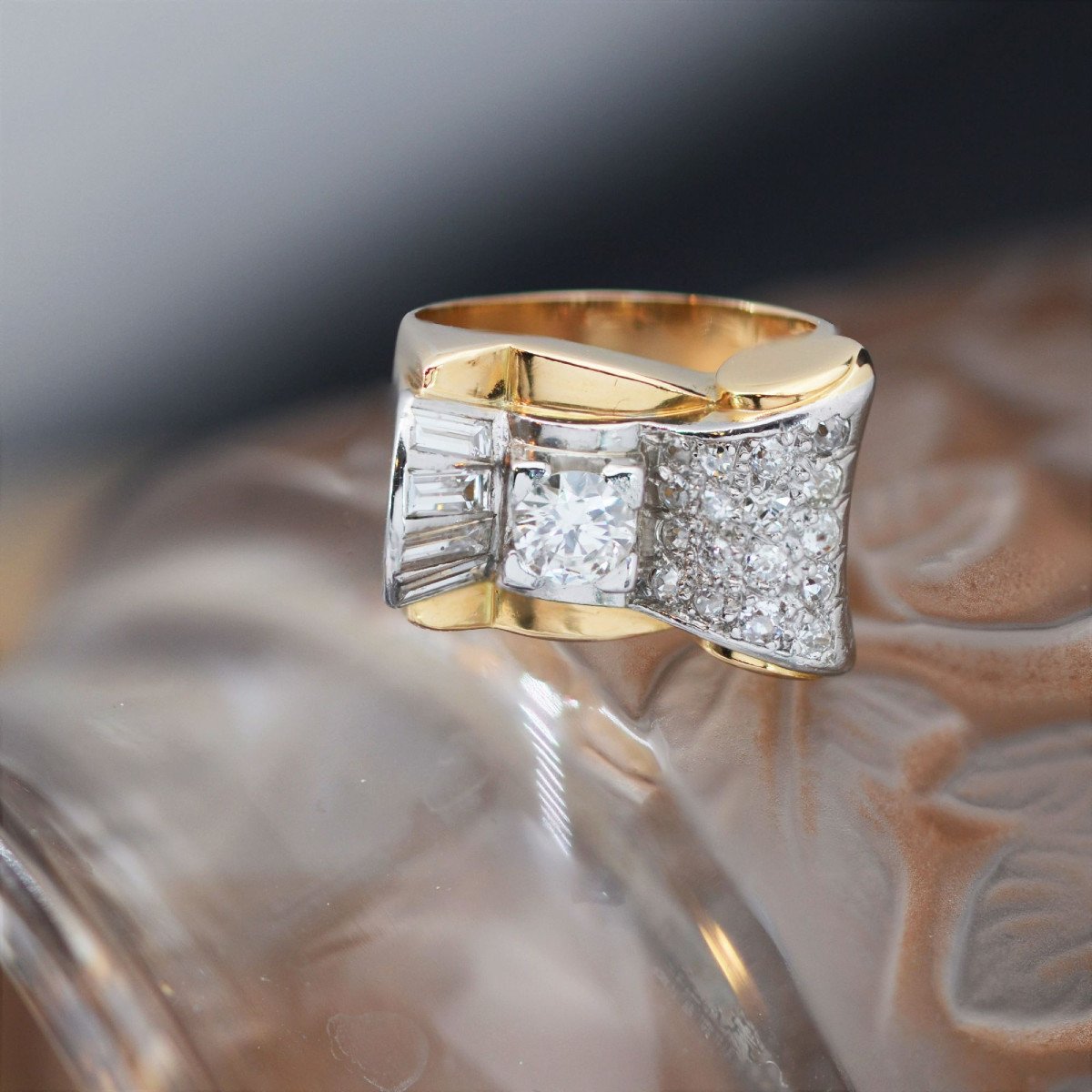 Asymmetric Diamond Tank Ring-photo-3