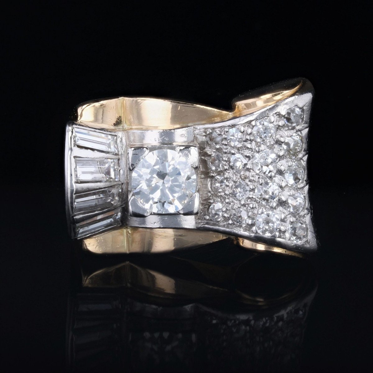 Asymmetric Diamond Tank Ring-photo-1
