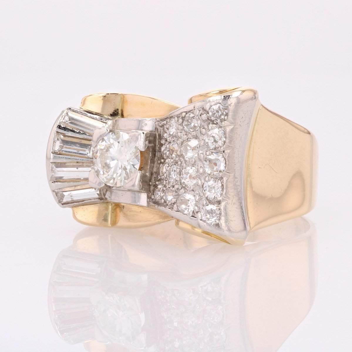 Asymmetric Diamond Tank Ring-photo-4