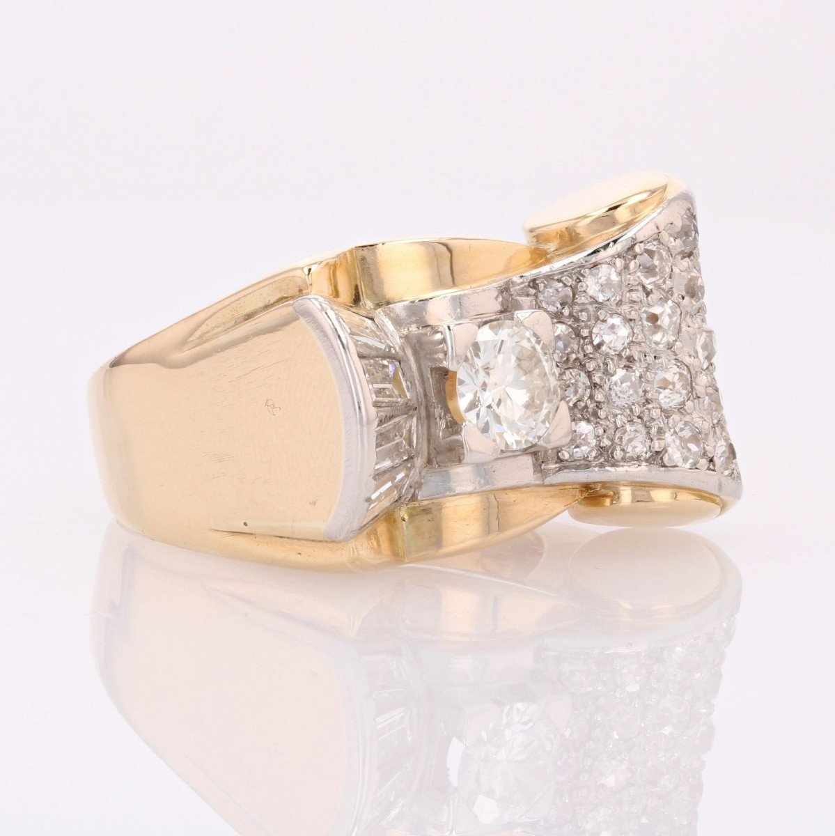 Asymmetric Diamond Tank Ring-photo-5