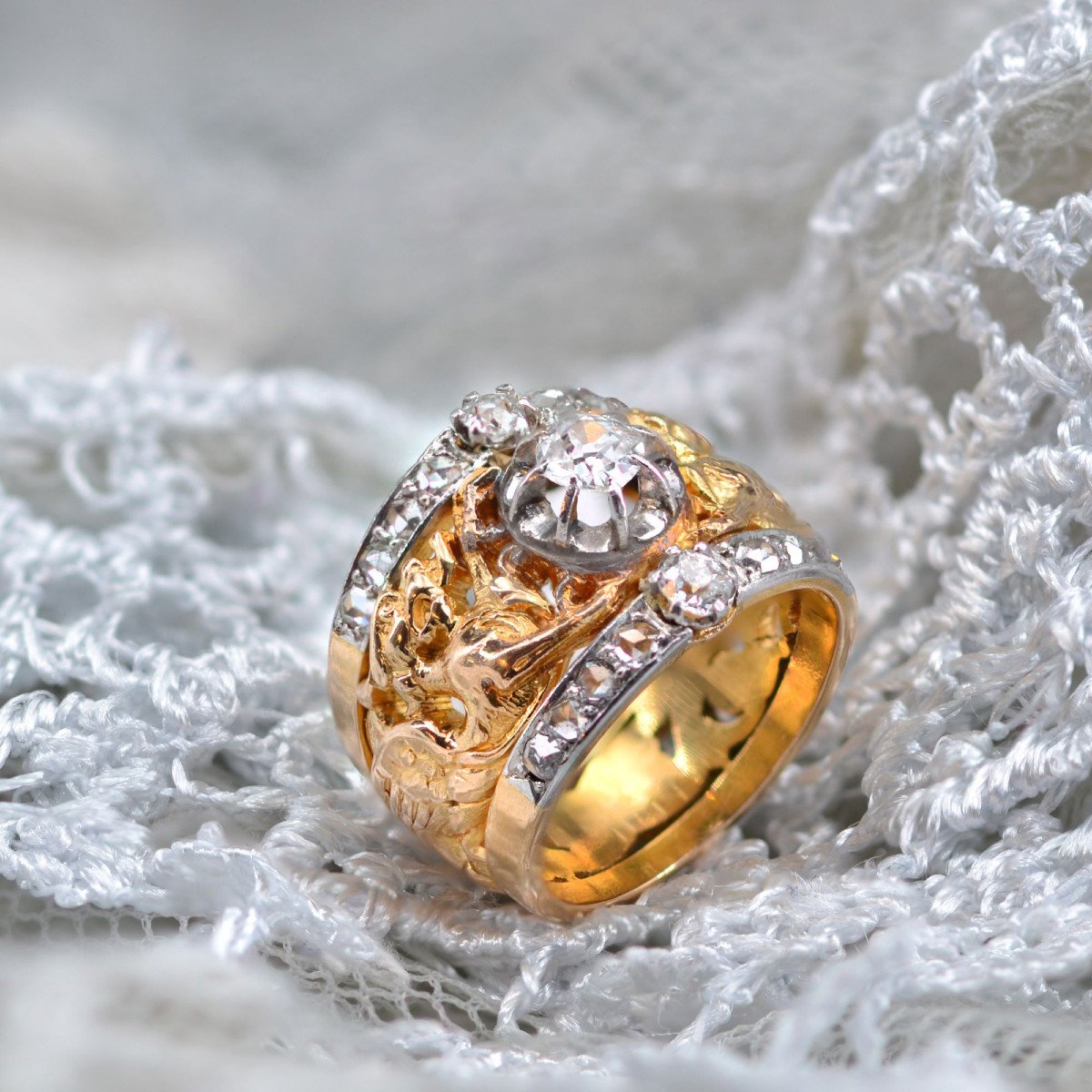 Old Diamond Chimeras Headband Ring-photo-6
