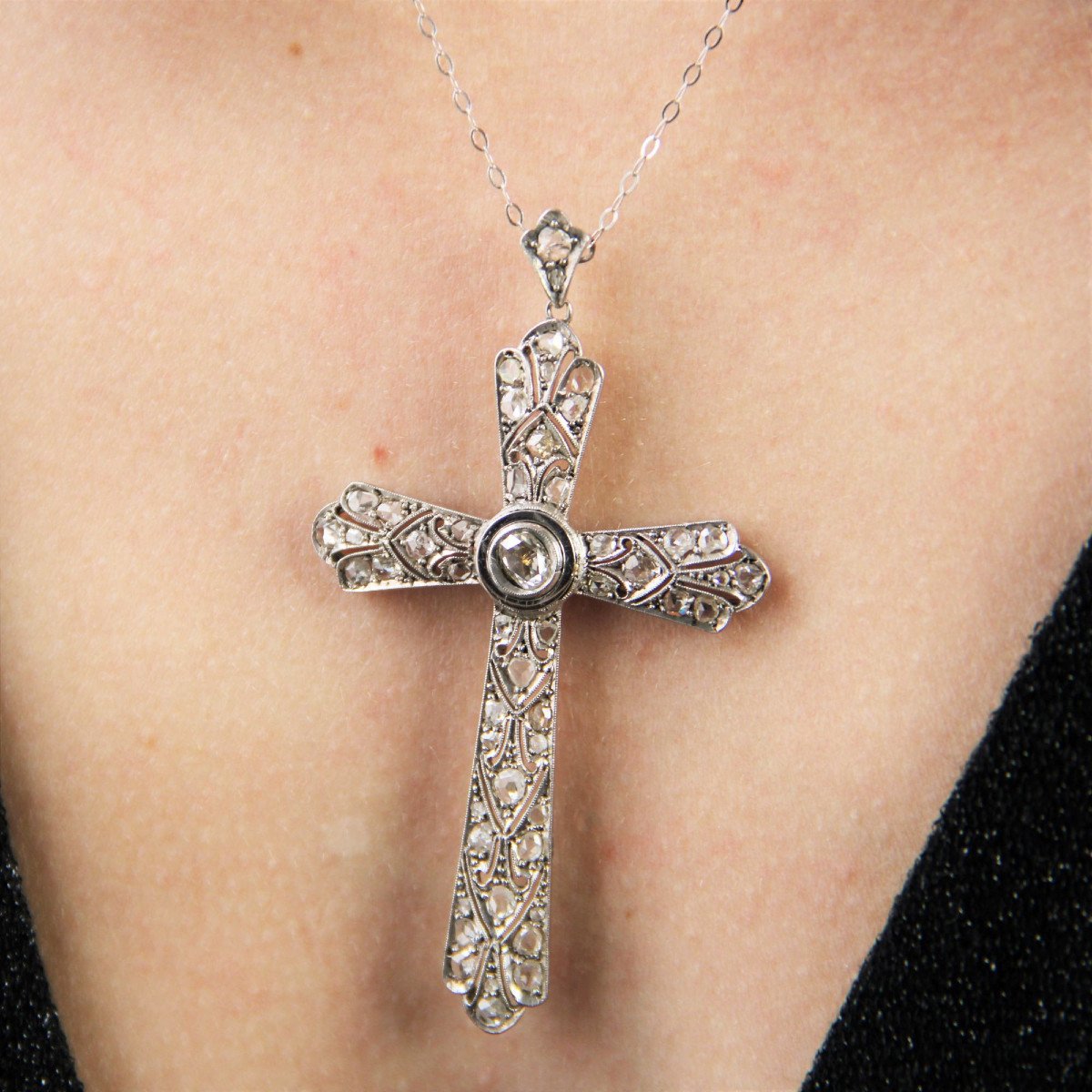 Antique Diamond Cross-photo-4