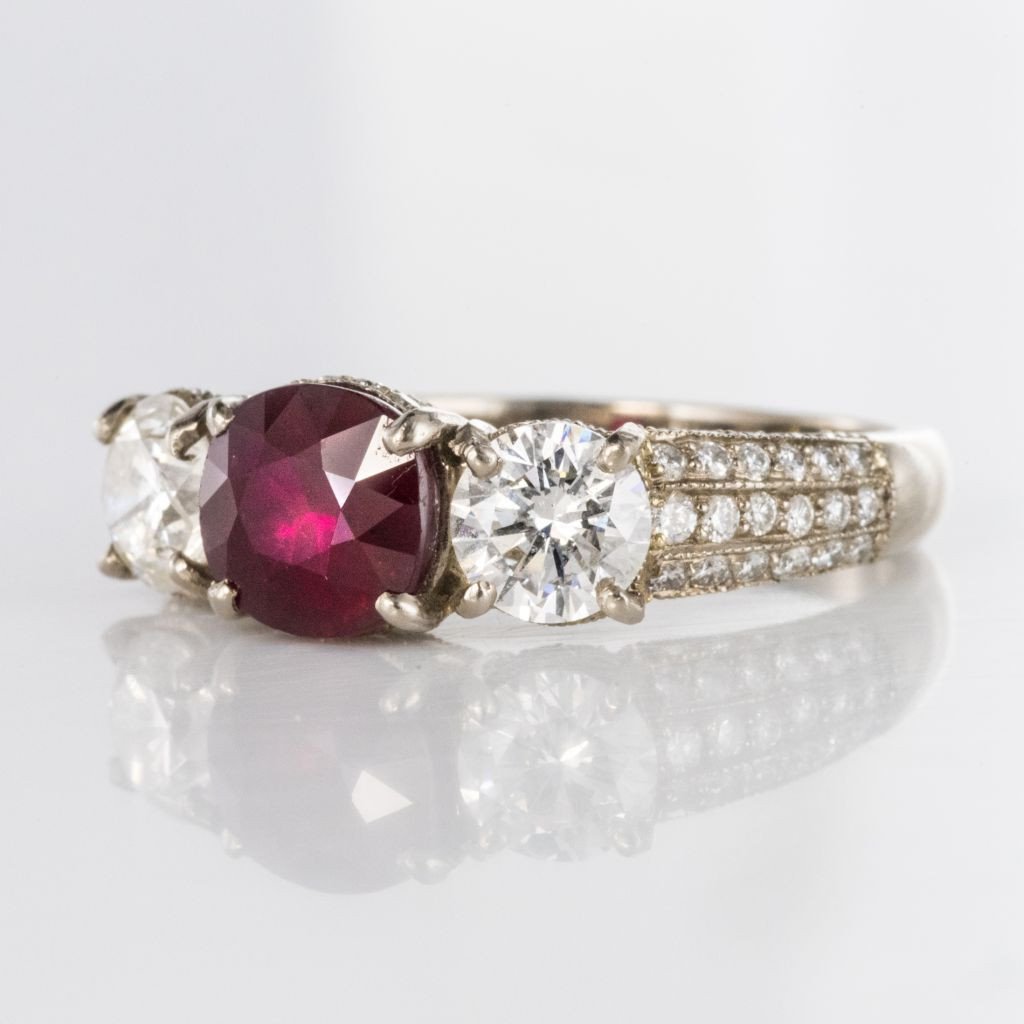 Ruby, Diamond And Diamond Pave Ring-photo-1