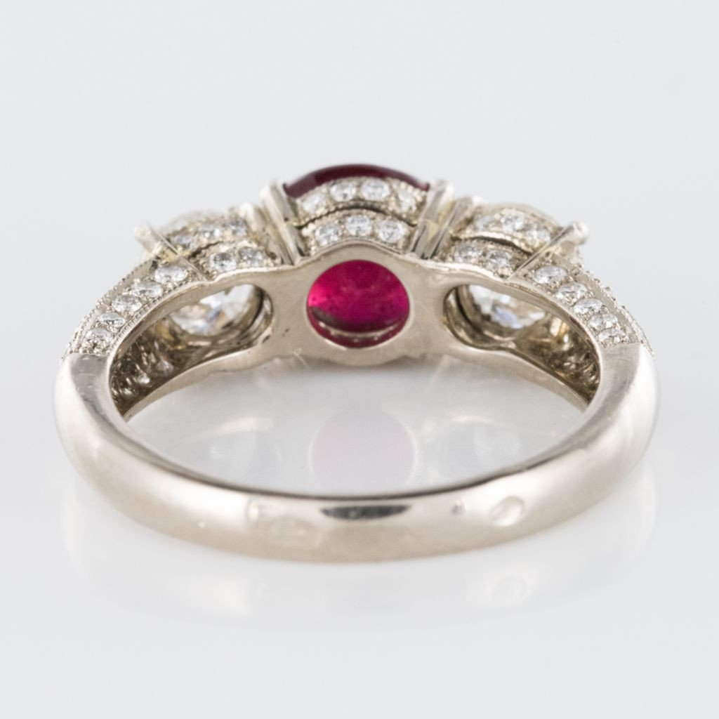 Ruby, Diamond And Diamond Pave Ring-photo-6