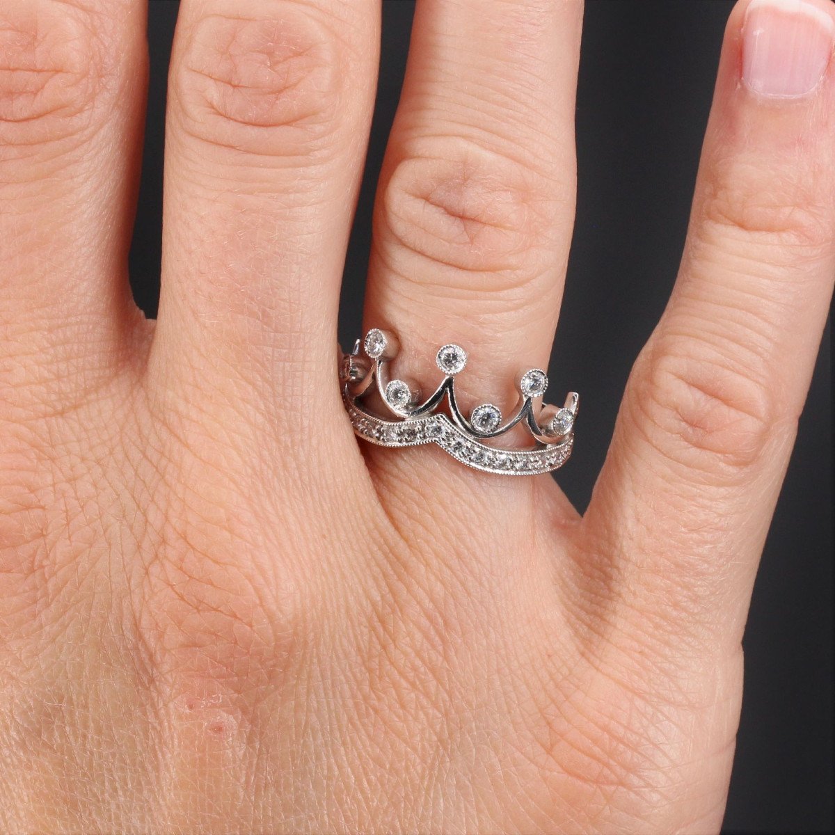 Bague Diamants Couronne-photo-2