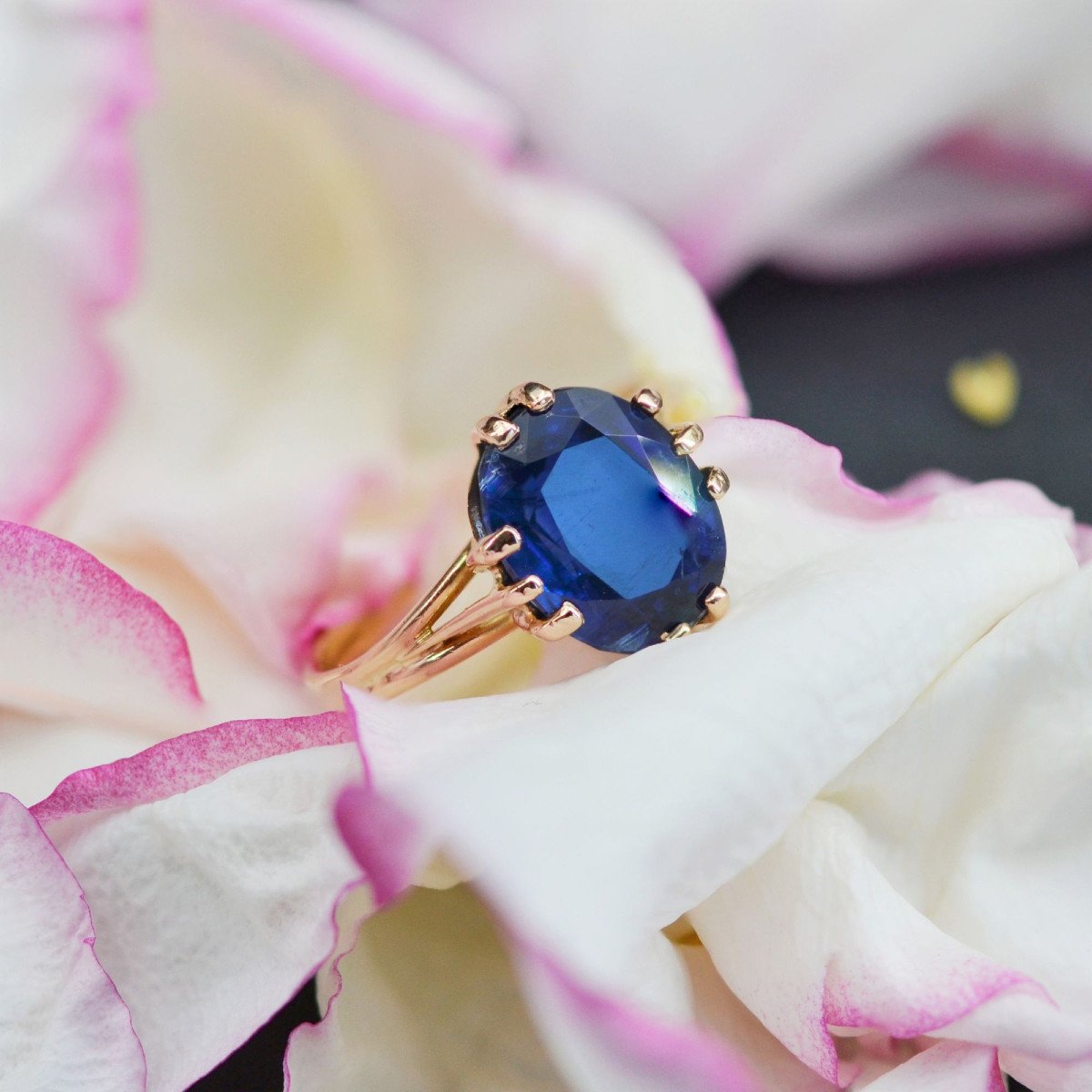 Bague Cyanite Et Or-photo-3