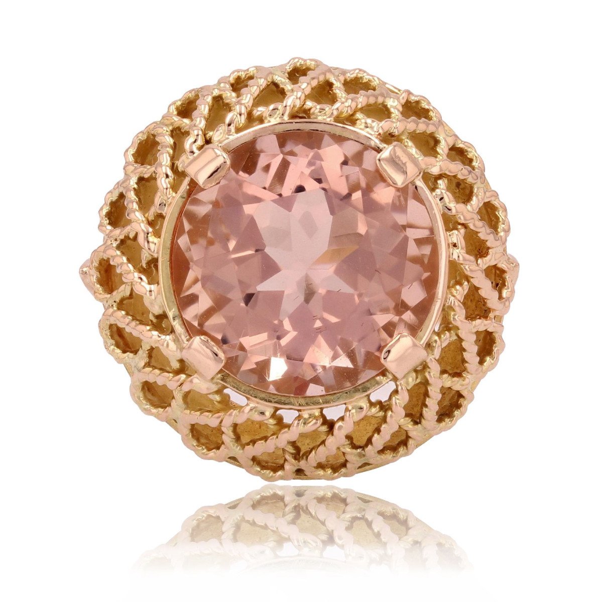 Vintage Morganite And Gold Ring