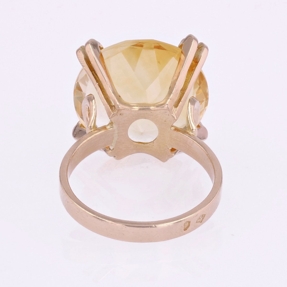 Bague Vintage Citrine Et Or-photo-6