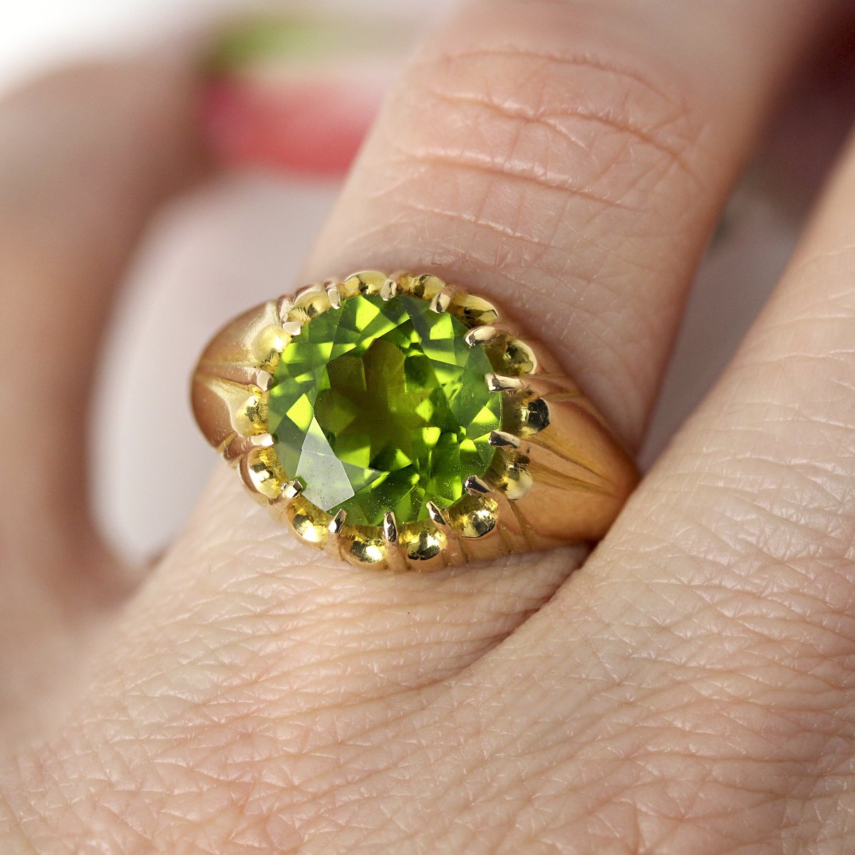 Bague Vintage Or Péridot-photo-2