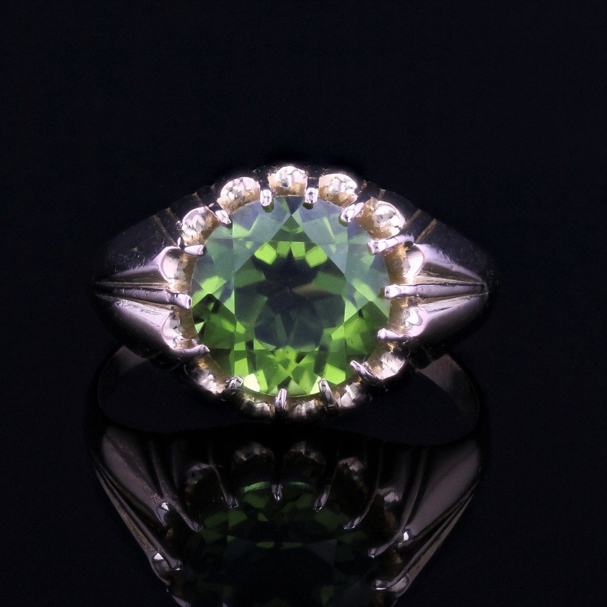 Bague Vintage Or Péridot-photo-4