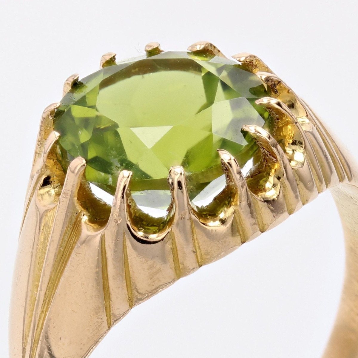 Bague Vintage Or Péridot-photo-6