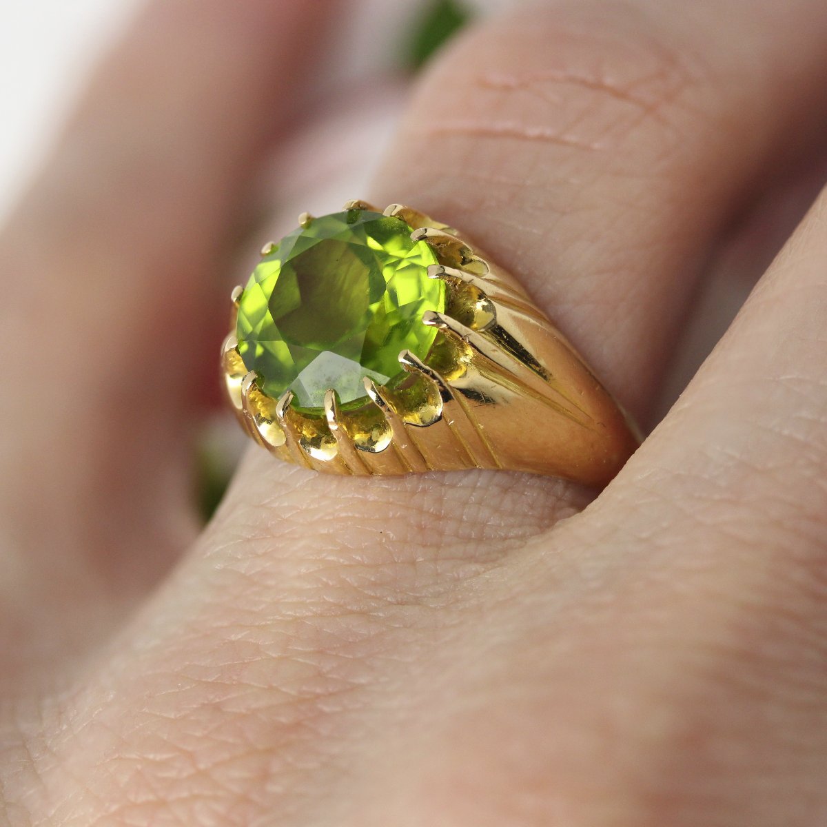 Bague Vintage Or Péridot-photo-2
