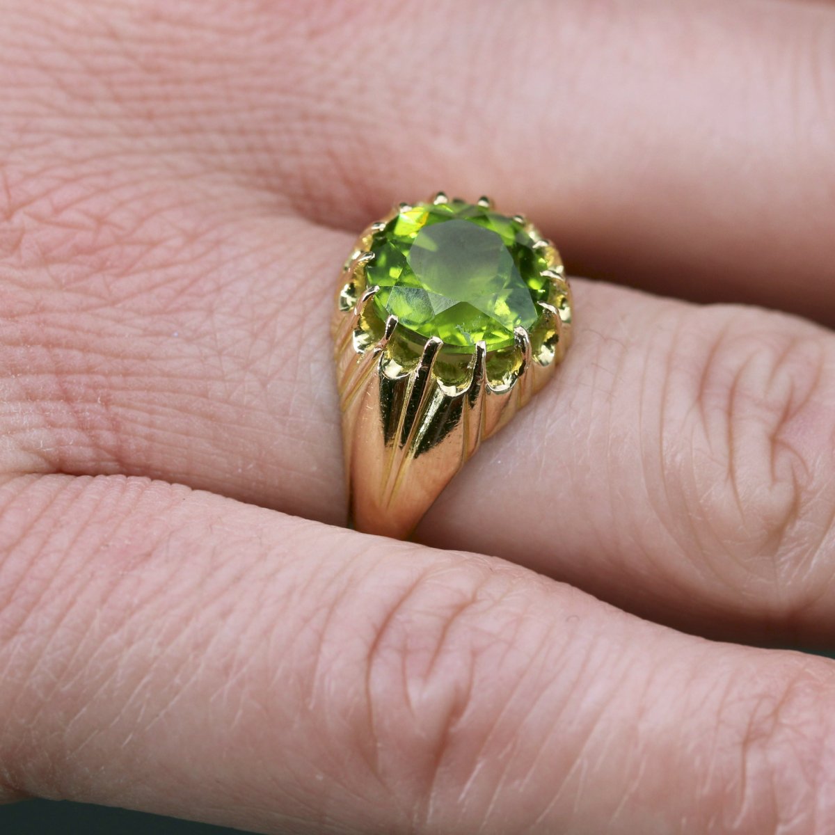 Bague Vintage Or Péridot-photo-6