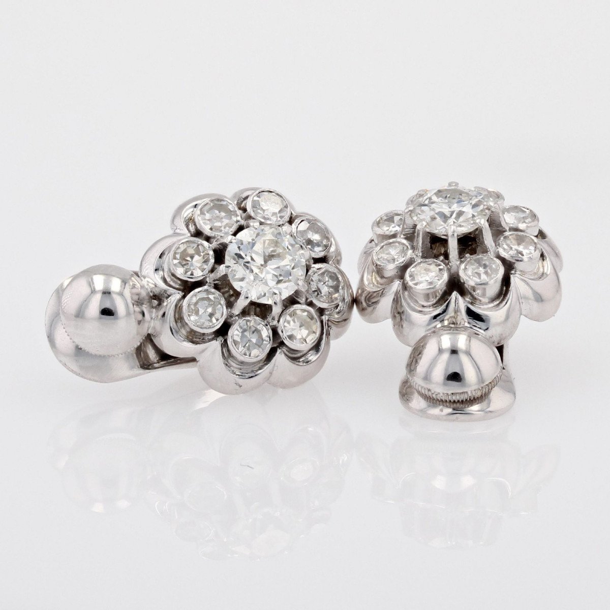 Daisy Diamond Clip-on Earrings-photo-4