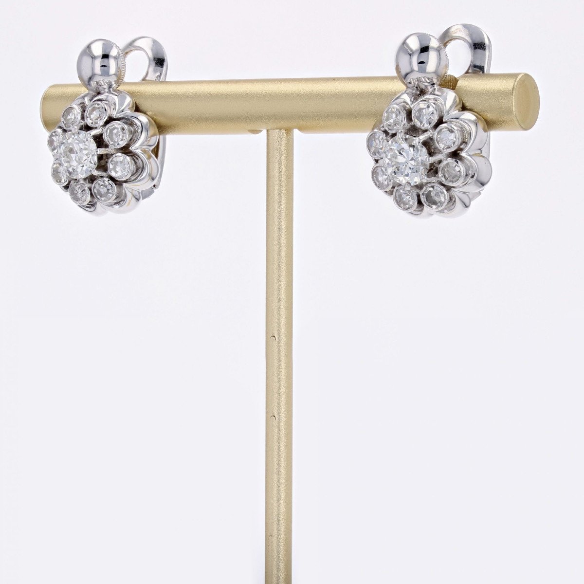 Daisy Diamond Clip-on Earrings-photo-1