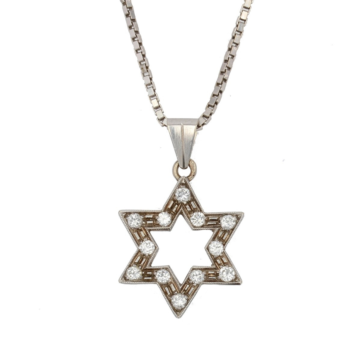 Diamond Star Pendant Old And His String
