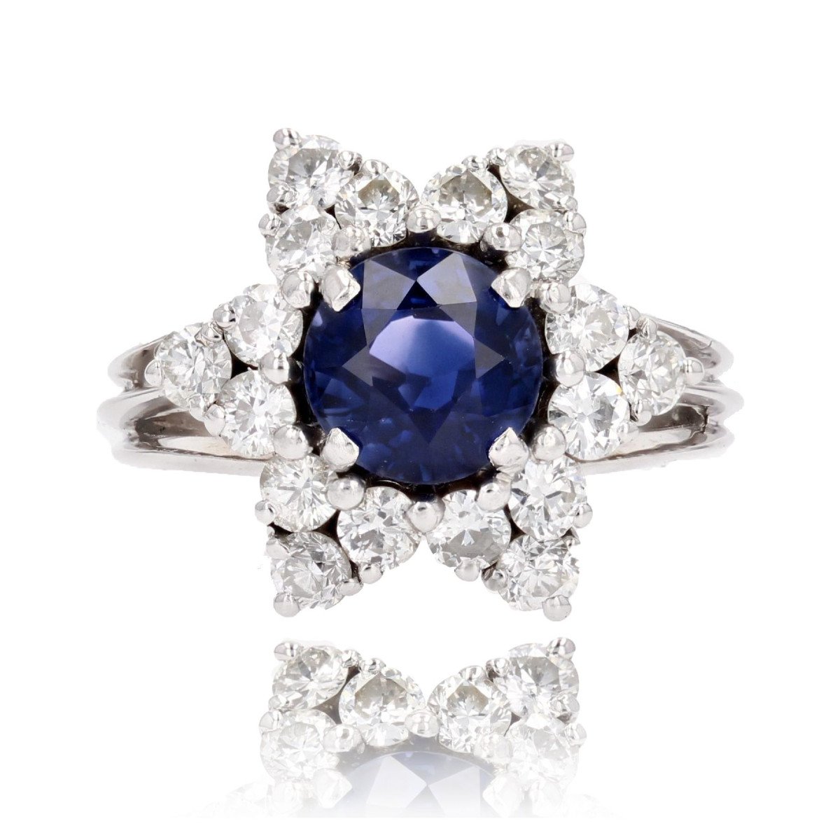Sapphire snowflake deals ring
