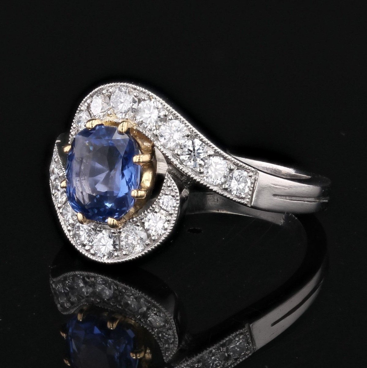 Sapphire Diamond Tourbillon Ring-photo-1