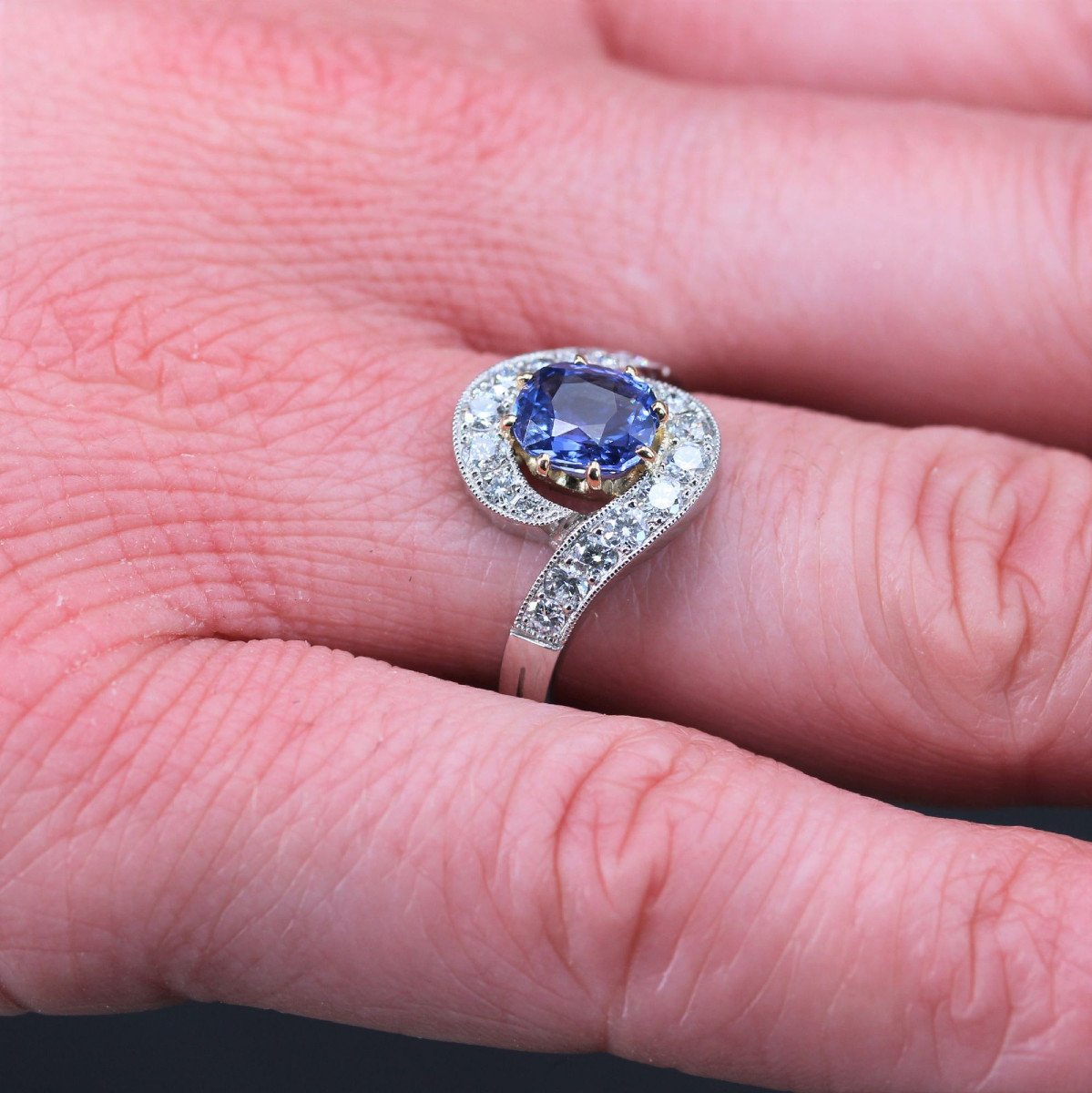 Sapphire Diamond Tourbillon Ring-photo-5