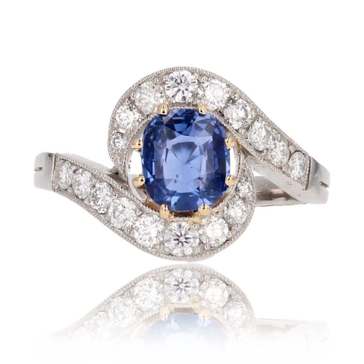 Sapphire Diamond Tourbillon Ring