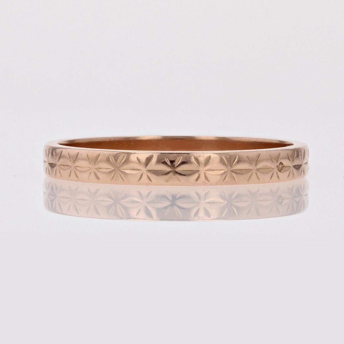 Alliance Or Rose Gravée-photo-2