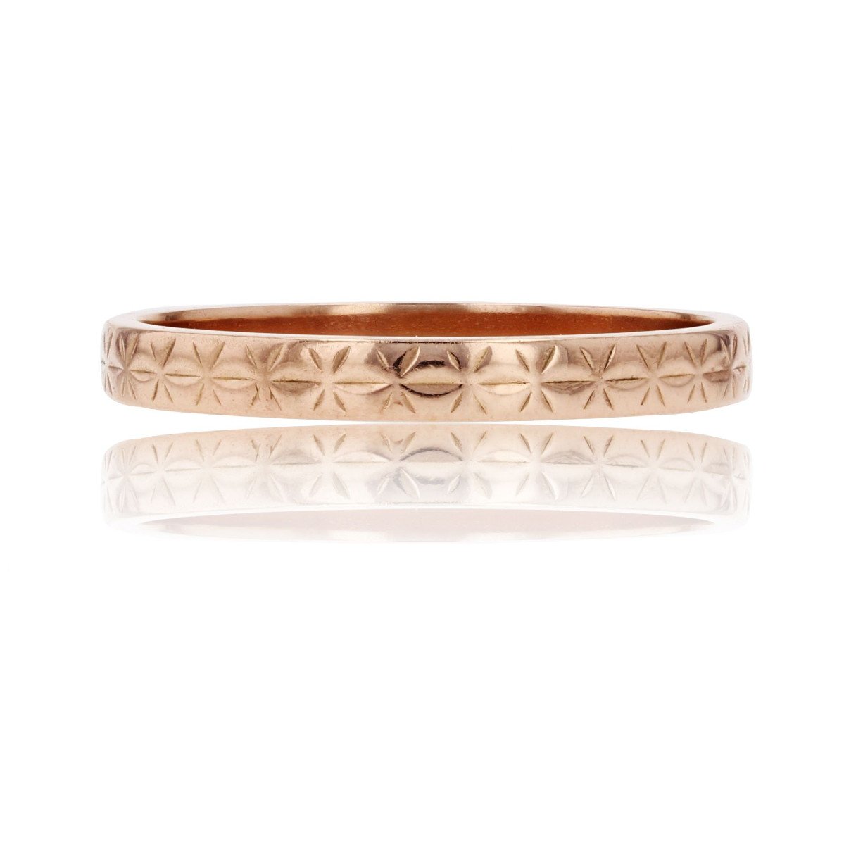 Alliance Or Rose Gravée