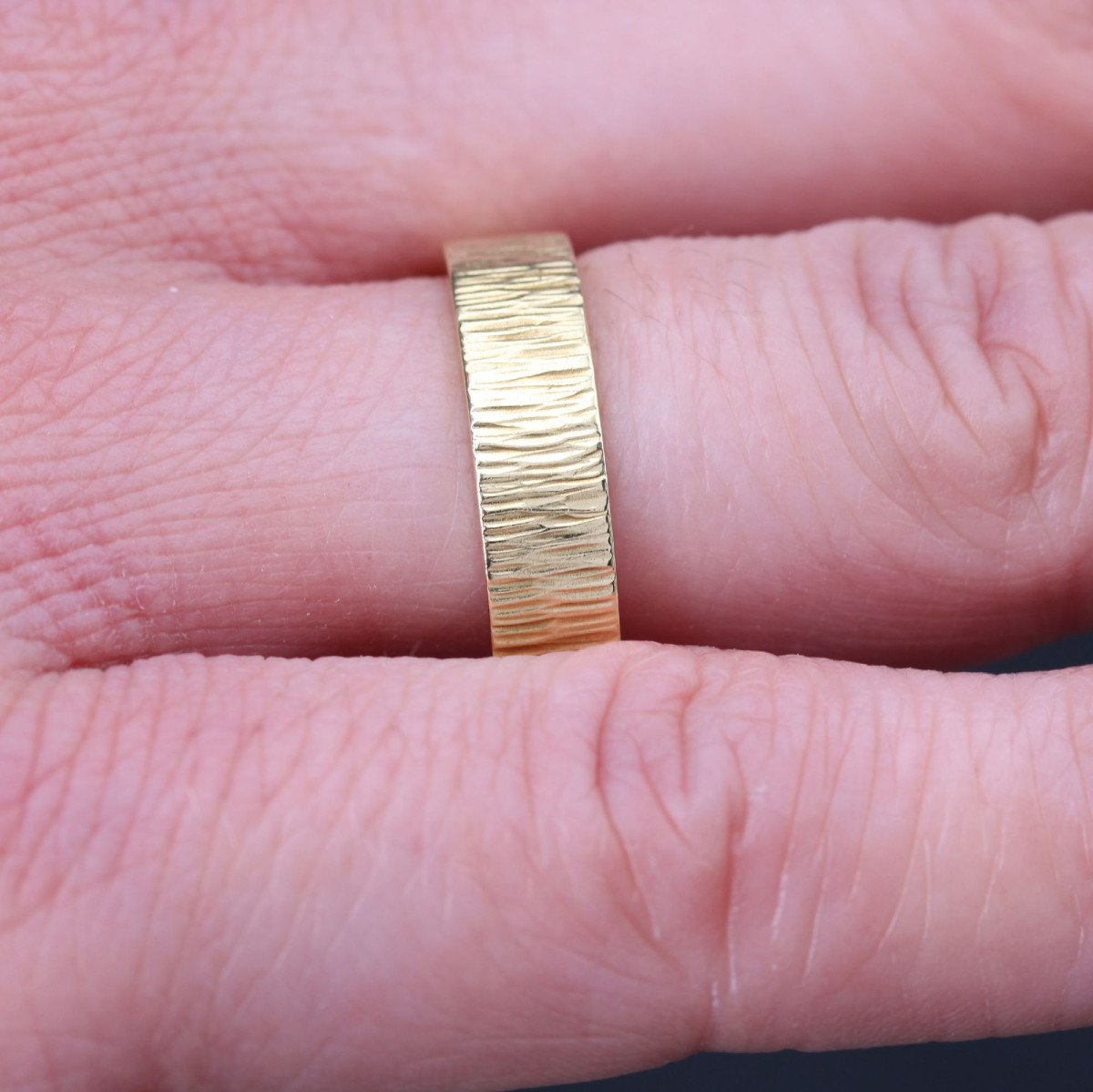 Brushed Yellow Gold Wedding Ring-photo-1