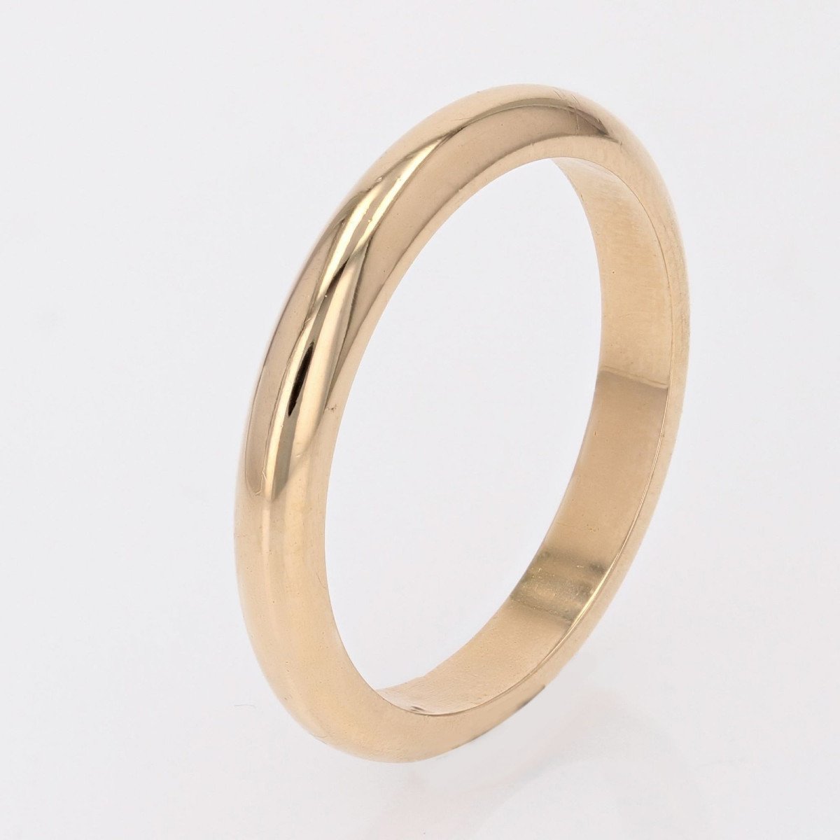 Yellow Gold Domed Wedding Ring-photo-3