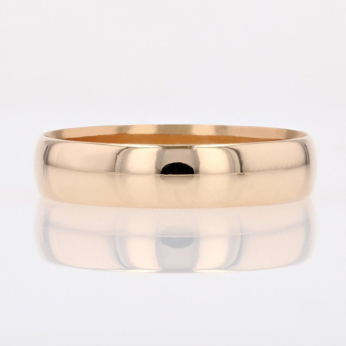 Domed Yellow Gold Wedding Ring-photo-2