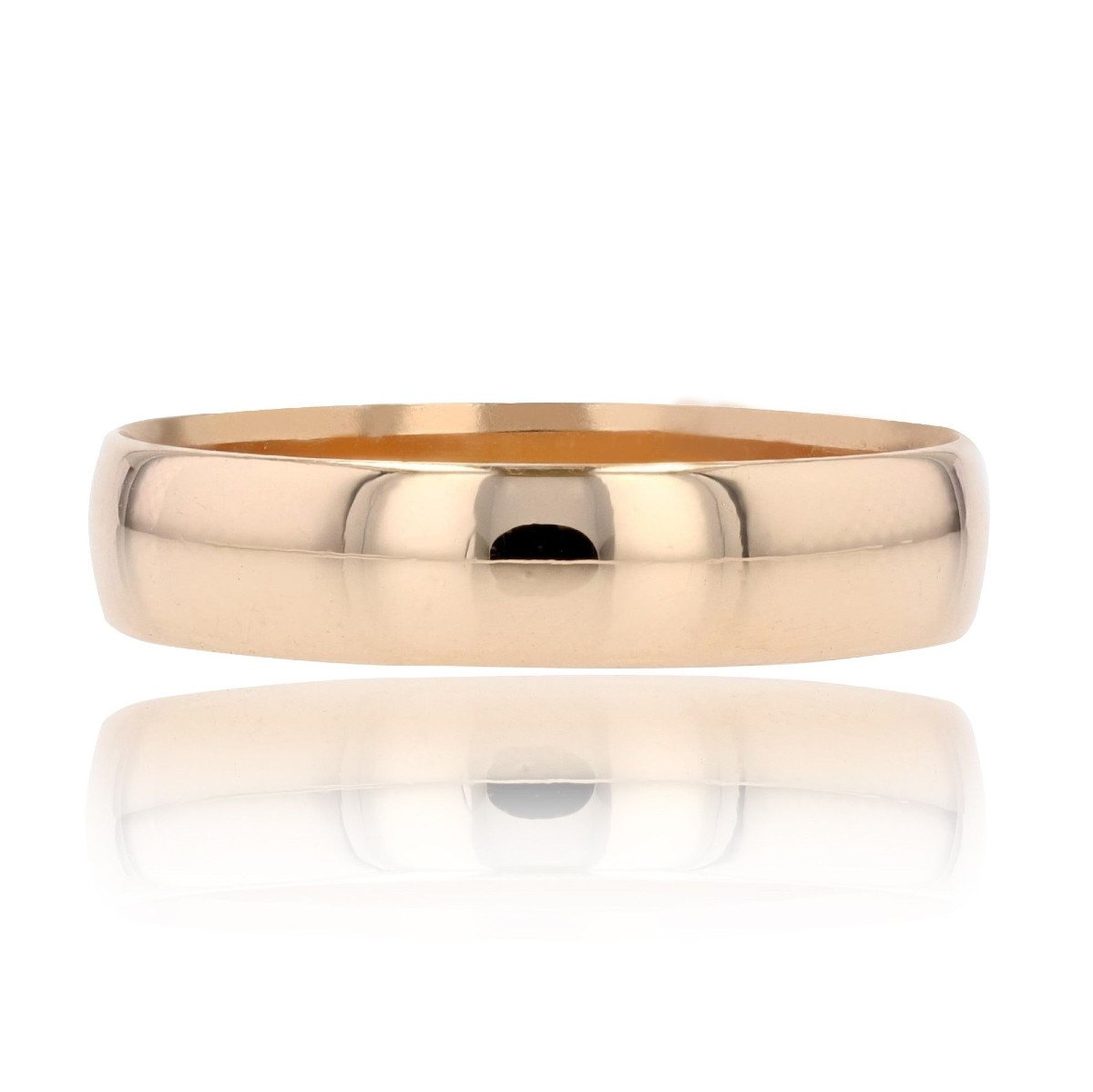Domed Yellow Gold Wedding Ring