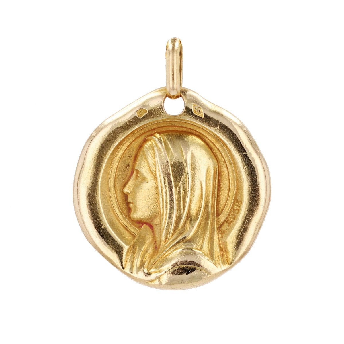 Médaille Or Jaune Vierge Marie Augis