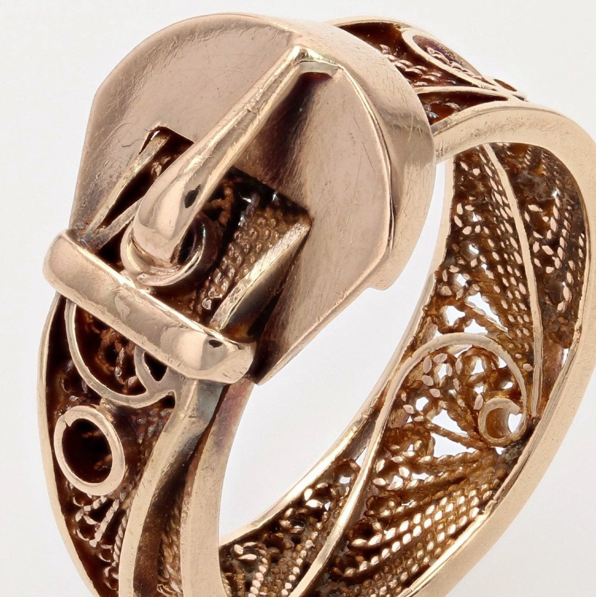 Old Gold Ring Filigree Belt-photo-3