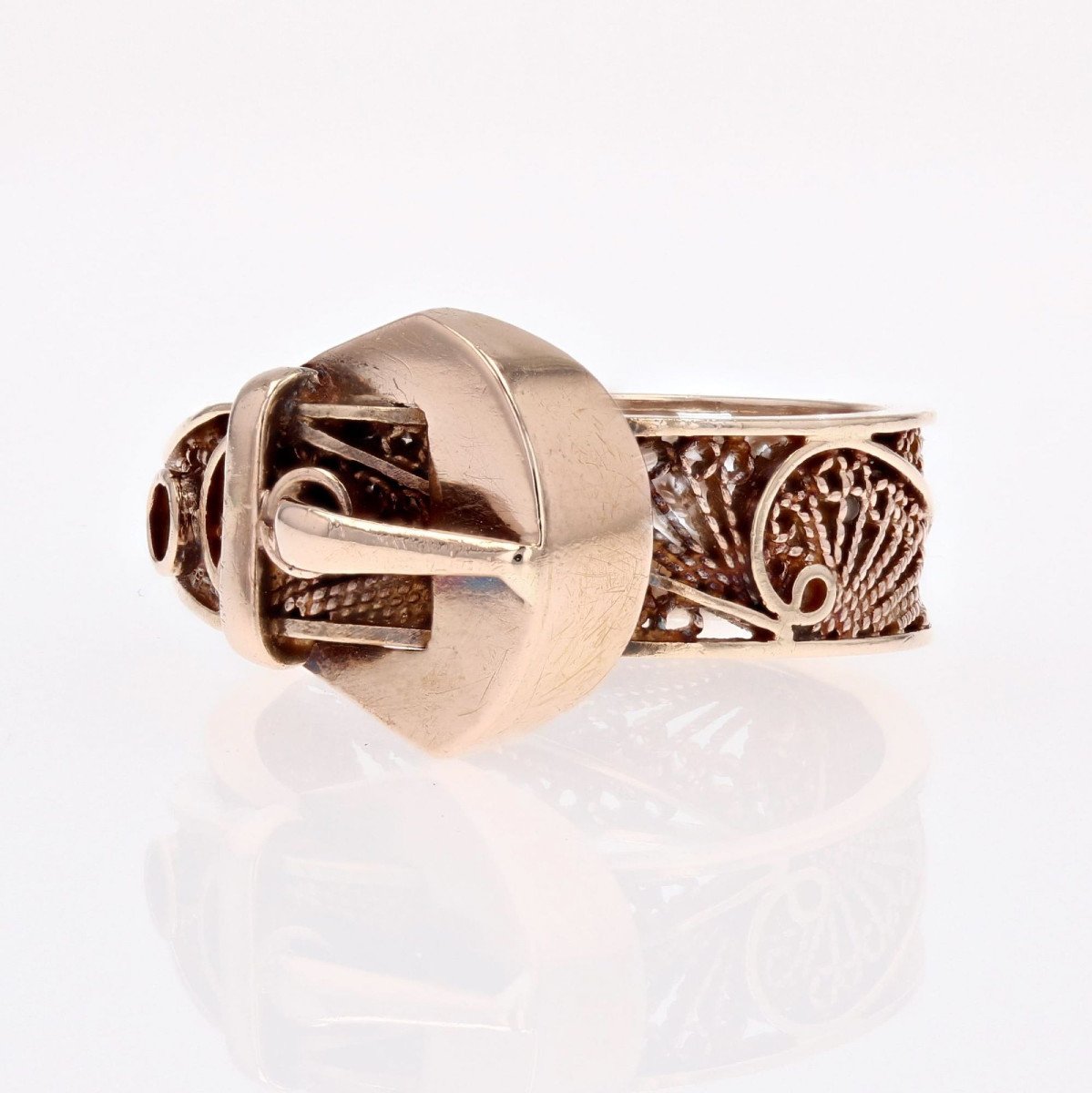 Old Gold Ring Filigree Belt-photo-3