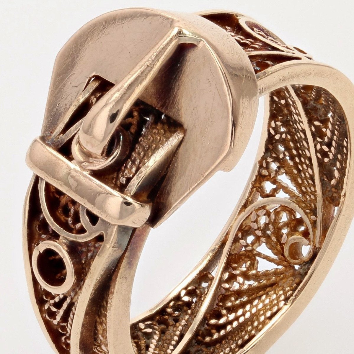 Old Gold Ring Filigree Belt-photo-4